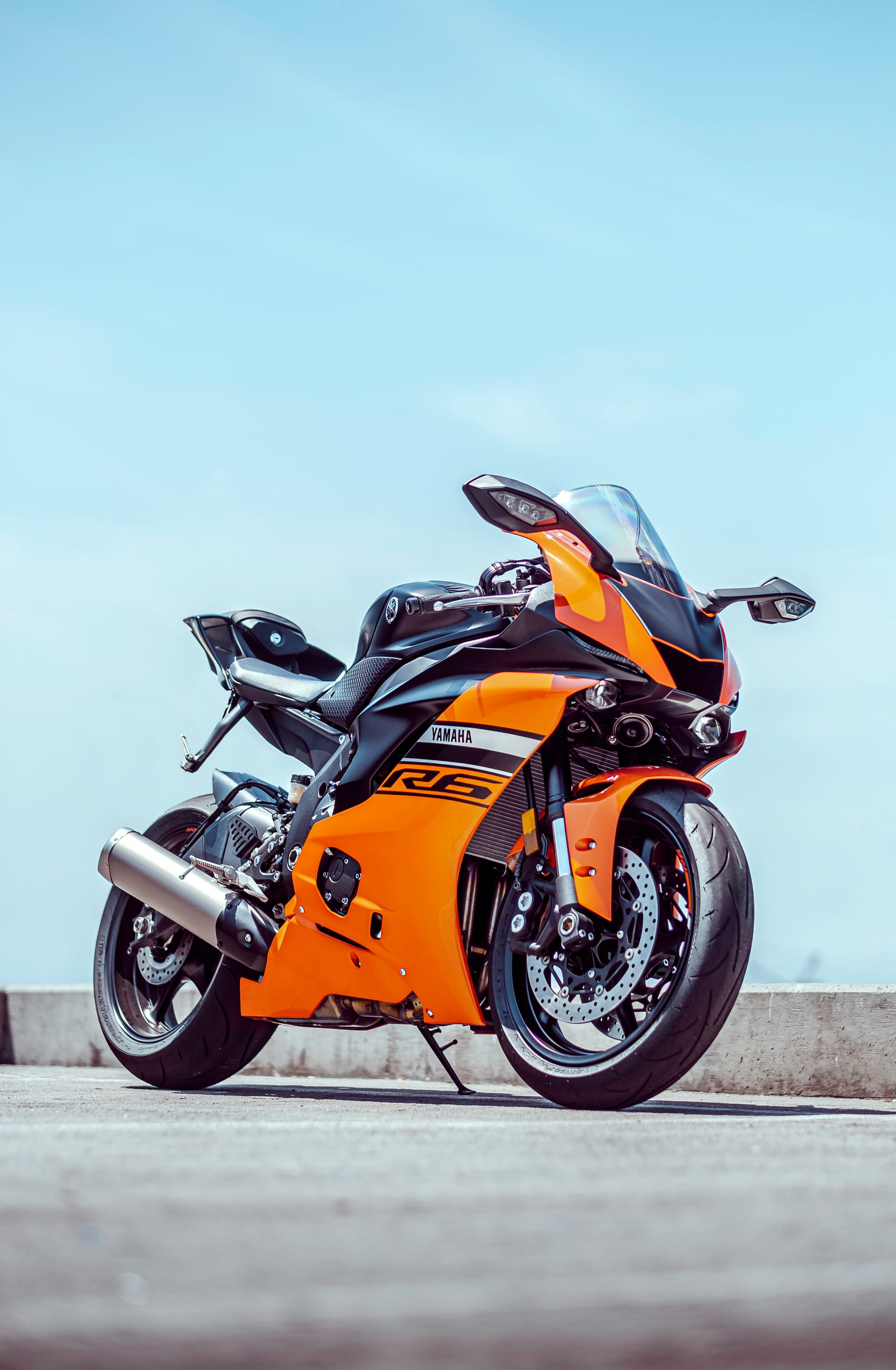 Motorcycle in transit on the open road